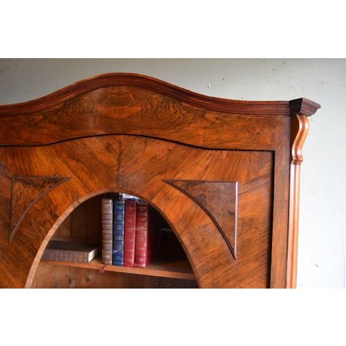 Antique Walnut Display Bookcase For Sale - Image 5 of 10