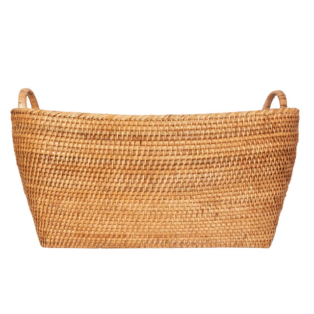 Artifacts Saboga Home Everything Basket with Hoop Handles in Honey Brown - 31" For Sale In Houston - Image 6 of 9