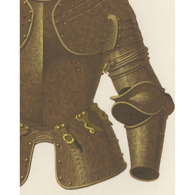 After Rivaud, Armor of Gonzalo De Córdoba, Madrid Armory, 1851, Chromolithograph For Sale - Image 6 of 9