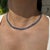 Not Yet Made - Made To Order Modern Luxe 34.91ct Blue Sapphire Tennis Necklace in 14k White Gold- 16 Inches For Sale - Image 5 of 15