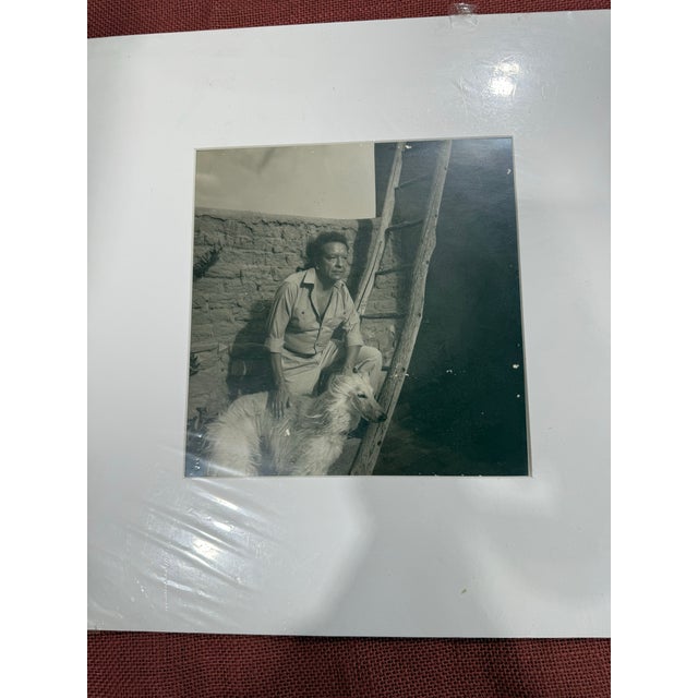 hotograph captures American artist Fritz Scholder alongside his Saluki dog Vintage excellent condition original The...