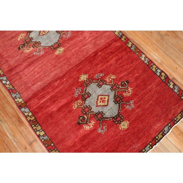 Red Turkish 20th Century Runner For Sale - Image 4 of 10