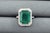 9.07 Ct Natural Emerald & Diamond Ring Size 6.5 For Sale - Image 4 of 9