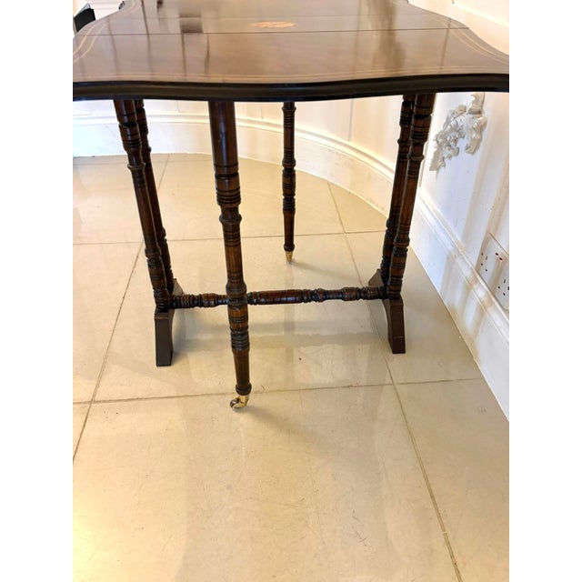 Antique Mahogany Occasional Table with Satinwood Inlay from Sutherland, 1900 For Sale - Image 12 of 13