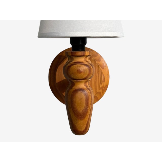 Wood Swedish Modern, Wall Sconce, Pine, Sweden, 1960s For Sale - Image 7 of 8