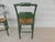 L Hitchcock Green Rush Bottom Stenciled Chairs - A Pair For Sale - Image 9 of 17