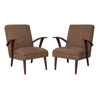 Pair of 1950s French Armchairs For Sale