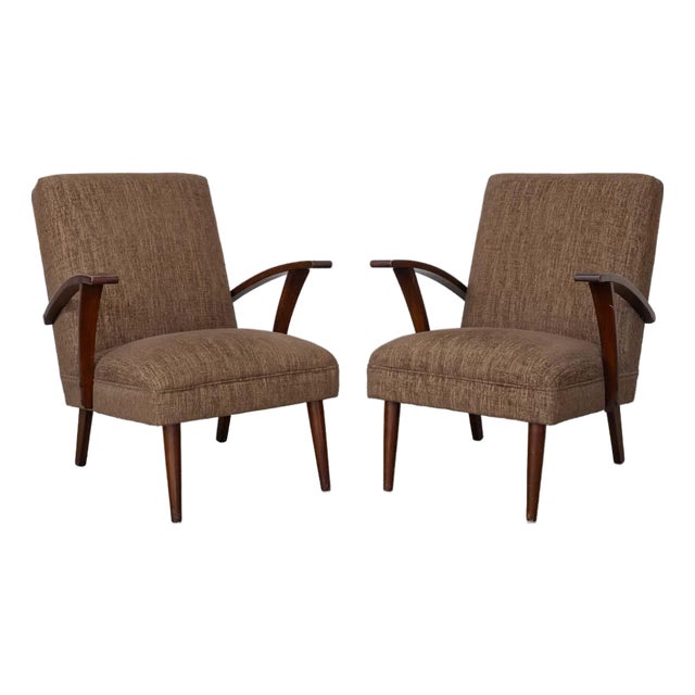 Pair of 1950s French Armchairs For Sale
