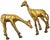 Mid 20th Century Handmade Americana Brass Giraffe Figurines- S/2 For Sale - Image 4 of 6