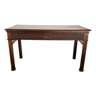 18th Century George III Mahogany Console Table With Later Carving For Sale