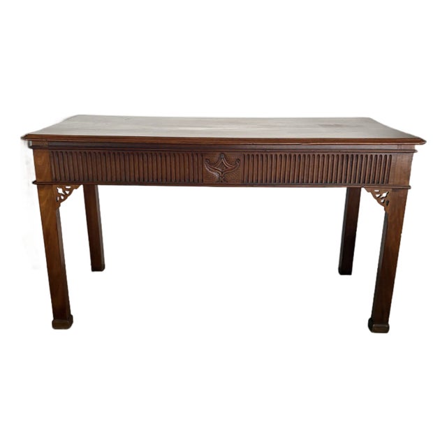 18th Century George III Mahogany Console Table With Later Carving For Sale