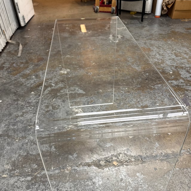 Cb2 Peekaboo Acrylic Console Table For Sale In San Francisco - Image 6 of 12
