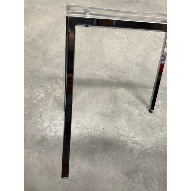 Cb2 Chrome and Lucite Side Chair For Sale - Image 17 of 17