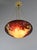 Burgundy Large French Art Deco Pendant Light by Galle - 1925 Cameo Gallé Chandelier France For Sale - Image 8 of 18