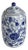 Vintage Blue & White Chinoiserie Lidded Ginger Jar Floral Chinese Guan-Style Porcelain For Sale