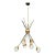 Murano Glass Stilnovo Style Chandelier For Sale