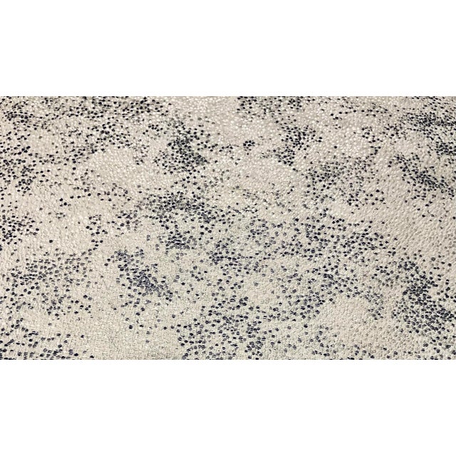 Norwalk Abstract Modern Large Black and White Round Fulton Ottoman For Sale - Image 4 of 4