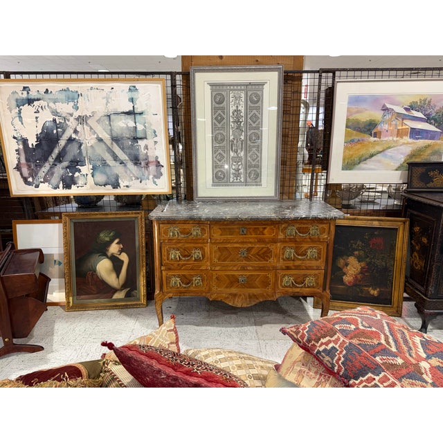 18th Century French Transitional LouisXV. , XVI Chest of Drawers For Sale - Image 5 of 9