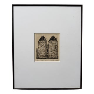 Kōichi Fukuoka, Nichitsu Academy Silo, 1970s, Etching For Sale