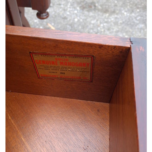 Pair Vander Ley Bros for Betty Lewis Rococo Revival Genuine Mahogany Side Tables, Circa 1920s For Sale - Image 14 of 17