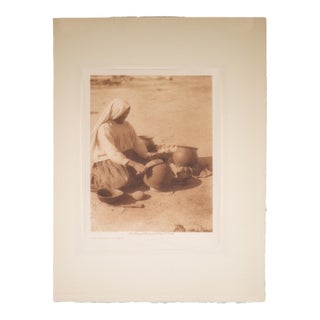 "The Papago Potter" Photogravure by Edward S. Curtis C. 1907 For Sale