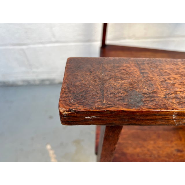 Mid 20th Century Mission Style Rocking Chair in Oak For Sale - Image 9 of 14