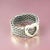 1990s Tiffany & Co Estate Somerset Heart Ring Size 5.5 Sterling Silver For Sale - Image 10 of 11
