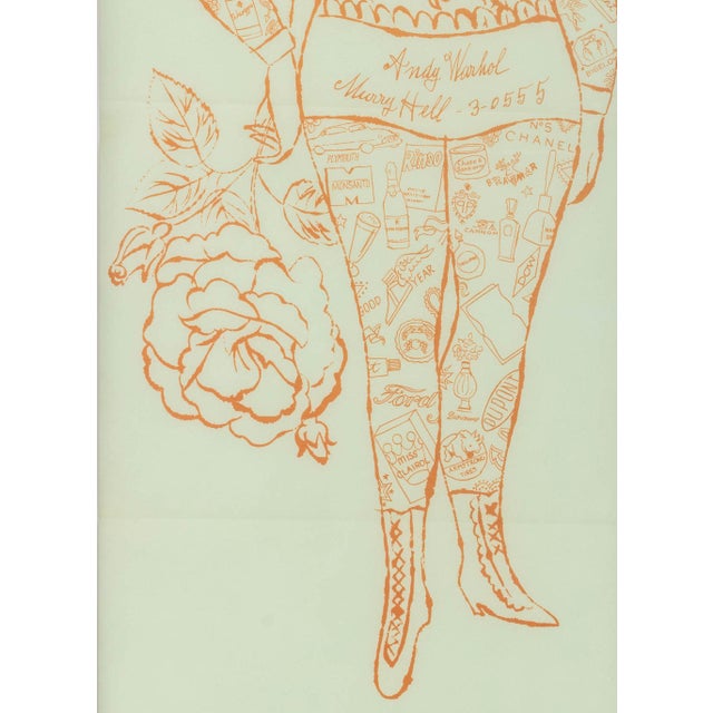 Andy Warhol Andy Warhol "Tattooed Woman Holding a Rose" For Sale - Image 4 of 6