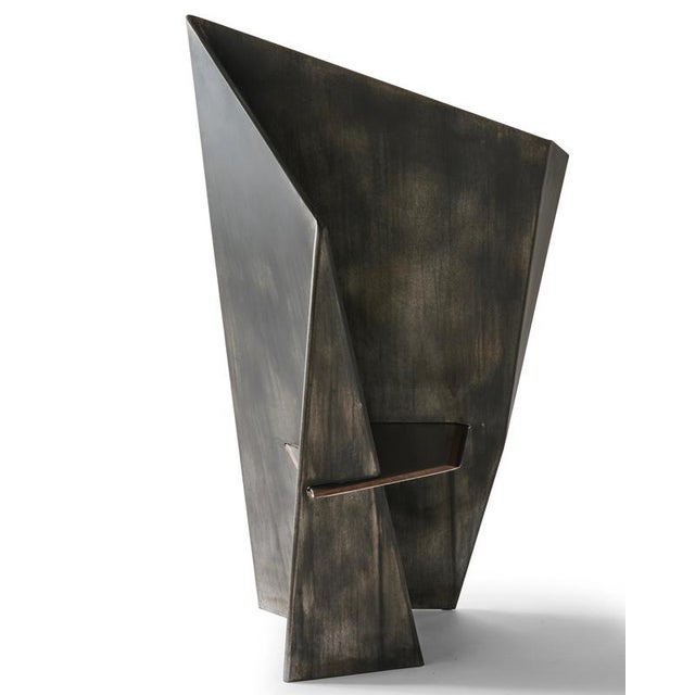 Not Yet Made - Made To Order Harakiri Chair in Aluminium and Damascus Stainless Steel by Orfeo Studio For Sale - Image 5 of 12