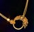 Metal Judith Leiber Gold Double Snake Chain Pendant Necklace For Sale - Image 7 of 8