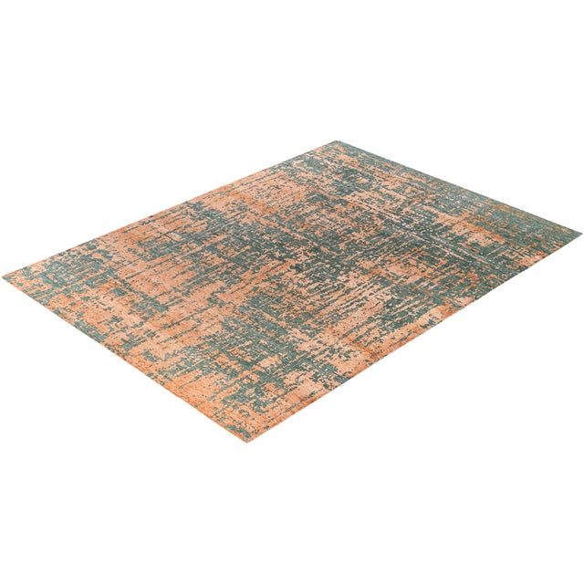 Green Ikat, One-of-a-Kind Hand-Knotted Area Rug - Green, 9' 2" x 12' 4" For Sale - Image 8 of 8