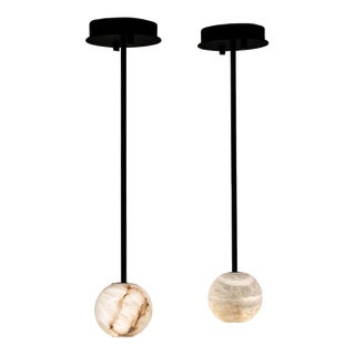 Raim Pendant Lamps by United Alabaster, Set of 2 For Sale