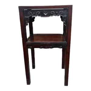 19th Century Chinese Rosewood Wood Tall End Table