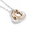 Early 21st Century Tiffany & Co. Elsa Peretti 925 and 18k Rose Gold Open Heart Pendant Necklace For Sale - Image 5 of 10