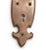 Late 20th Century Vintage Copper Finish Brass Door Knob & Backplate Set For Sale - Image 6 of 7