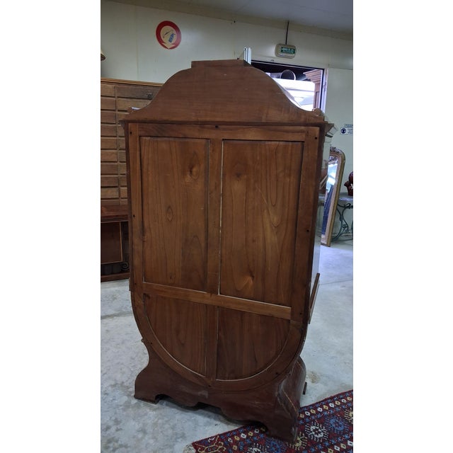 Wood Tulip Secretary Desk with Drop-Front, 1950s For Sale - Image 7 of 18