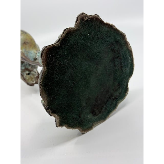 Metal 19th Century Neo Classical Grand Tour Bronze Heron Candle Holder For Sale - Image 7 of 15