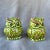 Vintage Hollywood Regency Pink & Green Salt & Pepper Shakers- a Pair For Sale - Image 9 of 11
