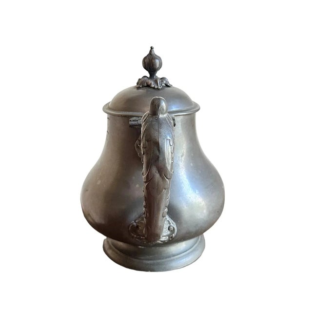 18th Century James Allan Sheffield Genuine Pewter Tea Pot, Circa Late 1700s For Sale - Image 5 of 7