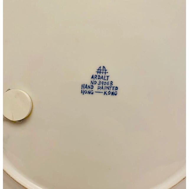 Vintage Ardalt Asian Blue & White Decorative Plate, 3904b Hong Kong (B) For Sale - Image 9 of 9