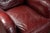Late 20th Century Pair of Plush Leather Armchairs With Ottoman in Burgundy For Sale - Image 15 of 18