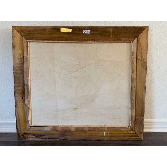 Textile Original Vintage Nautical Sailing Ship Seascape – Oil on Canvas – Framed For Sale - Image 7 of 7