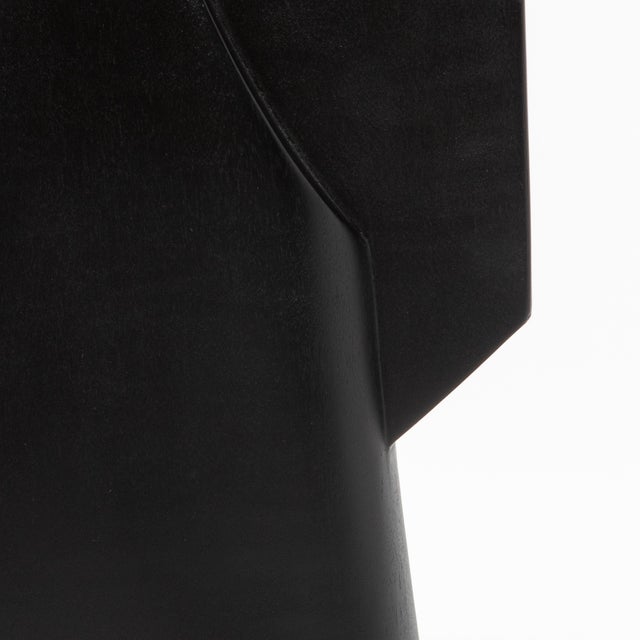 Black Modern Abstract Sculpture in Black Oak by Patrick Coard Paris For Sale - Image 8 of 9