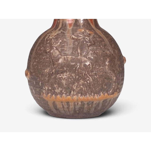 1960s Mid Century Modern Michael Andersen & Son, Table Lamp, Brown Stoneware For Sale - Image 9 of 12