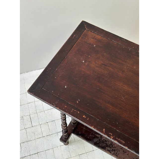 Vintage Two-Tiered Spool Entry Table / Console, Circa 1920s-40s For Sale - Image 4 of 16