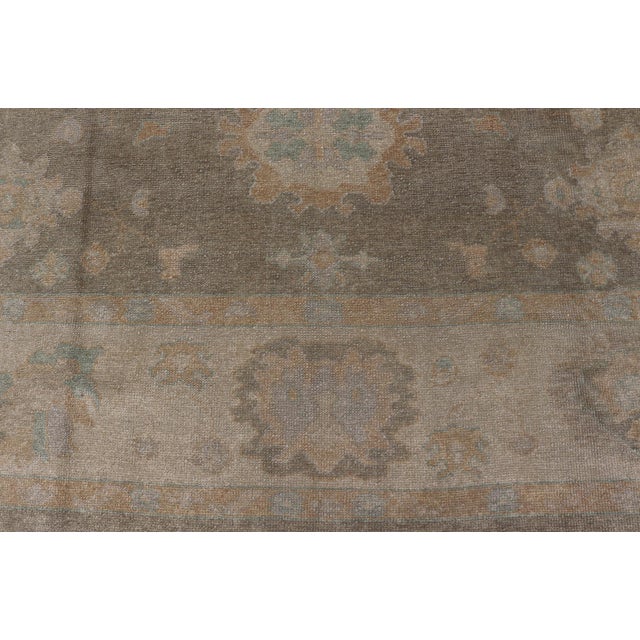 Large Turkish Oushak in Moss Green by Keivan Woven Arts 10'10 X 15'5 For Sale - Image 10 of 17