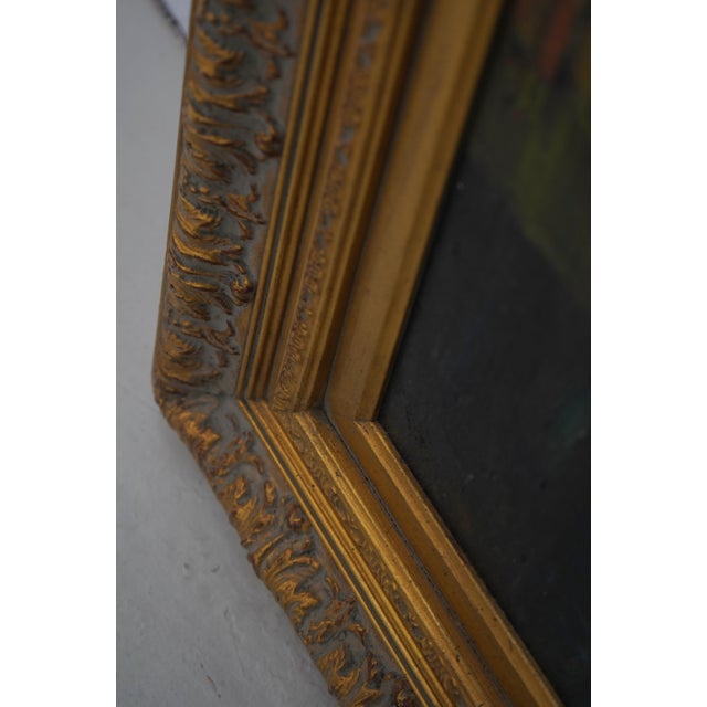 Kramer Artist-Signed Oil Painting on Canvas of Two Girls For Sale - Image 4 of 13