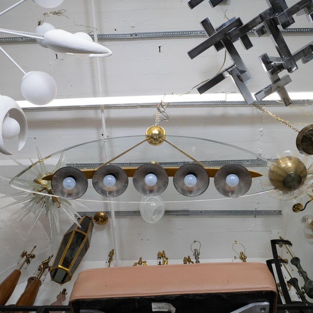 Rare Arched Glass Pendant by Pietro Chiesa For Sale - Image 9 of 12