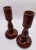 Mid-Century Modern Vintage Pair of Mid-Century Brazilian Rosewood Candlestick Holders For Sale - Image 3 of 5