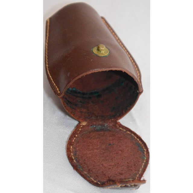 Metal Copper Shot Glasses in Leather Travel Case For Sale - Image 7 of 8
